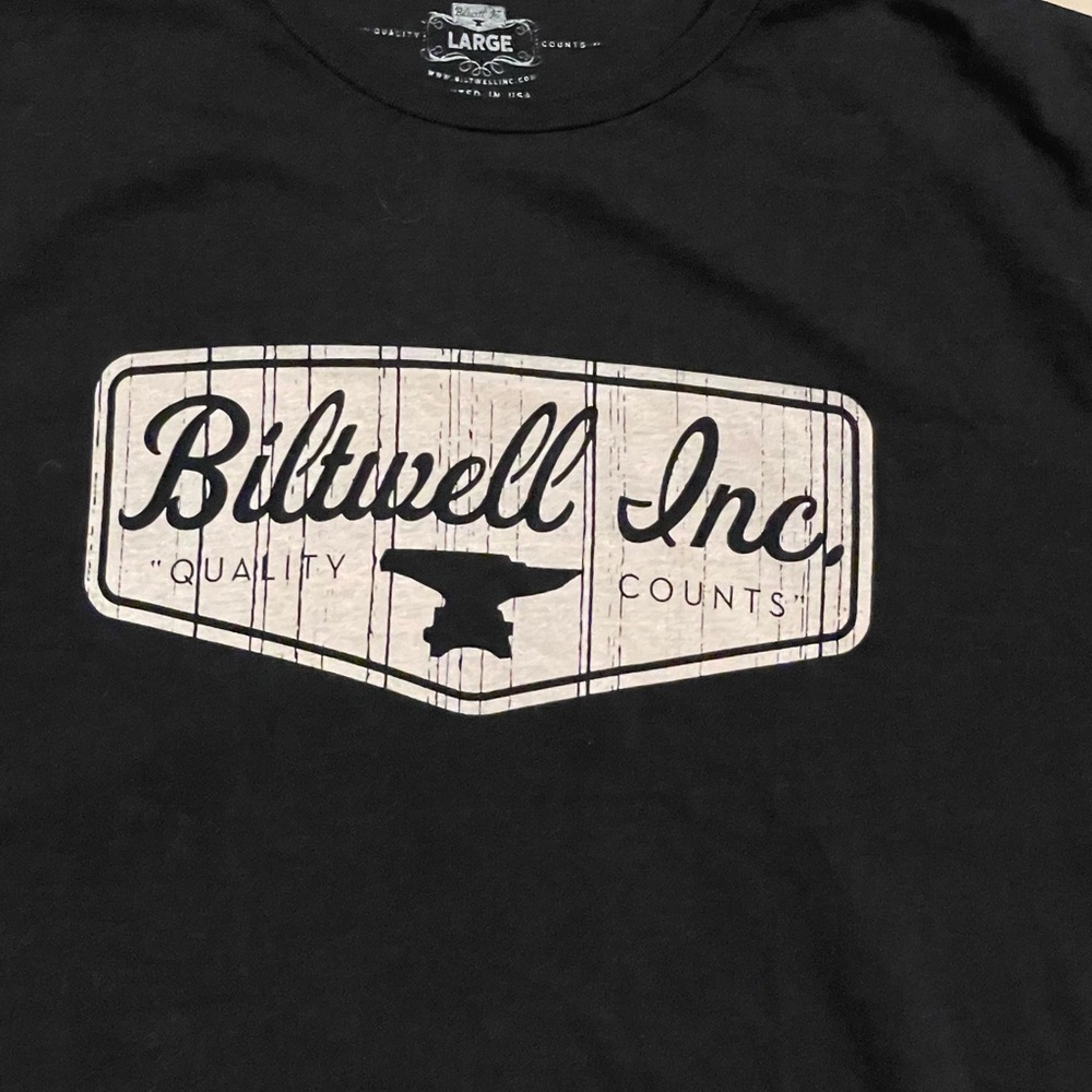 Biltwell Inc. “Quality Counts” Black Short Sleeve Men's Tee Large